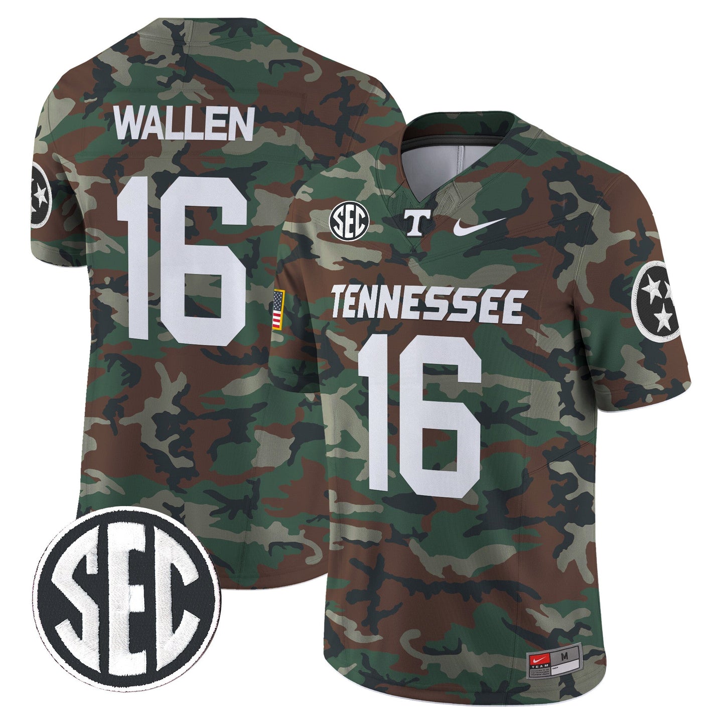 Tennessee Volunteers 2024 Military Vapor Limited Jersey V2 - All Stitched