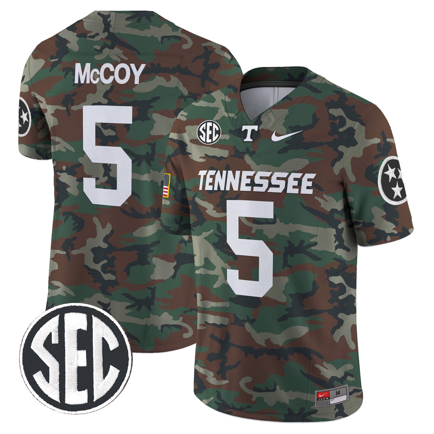 Tennessee Volunteers 2024 Military Vapor Limited Jersey V2 - All Stitched