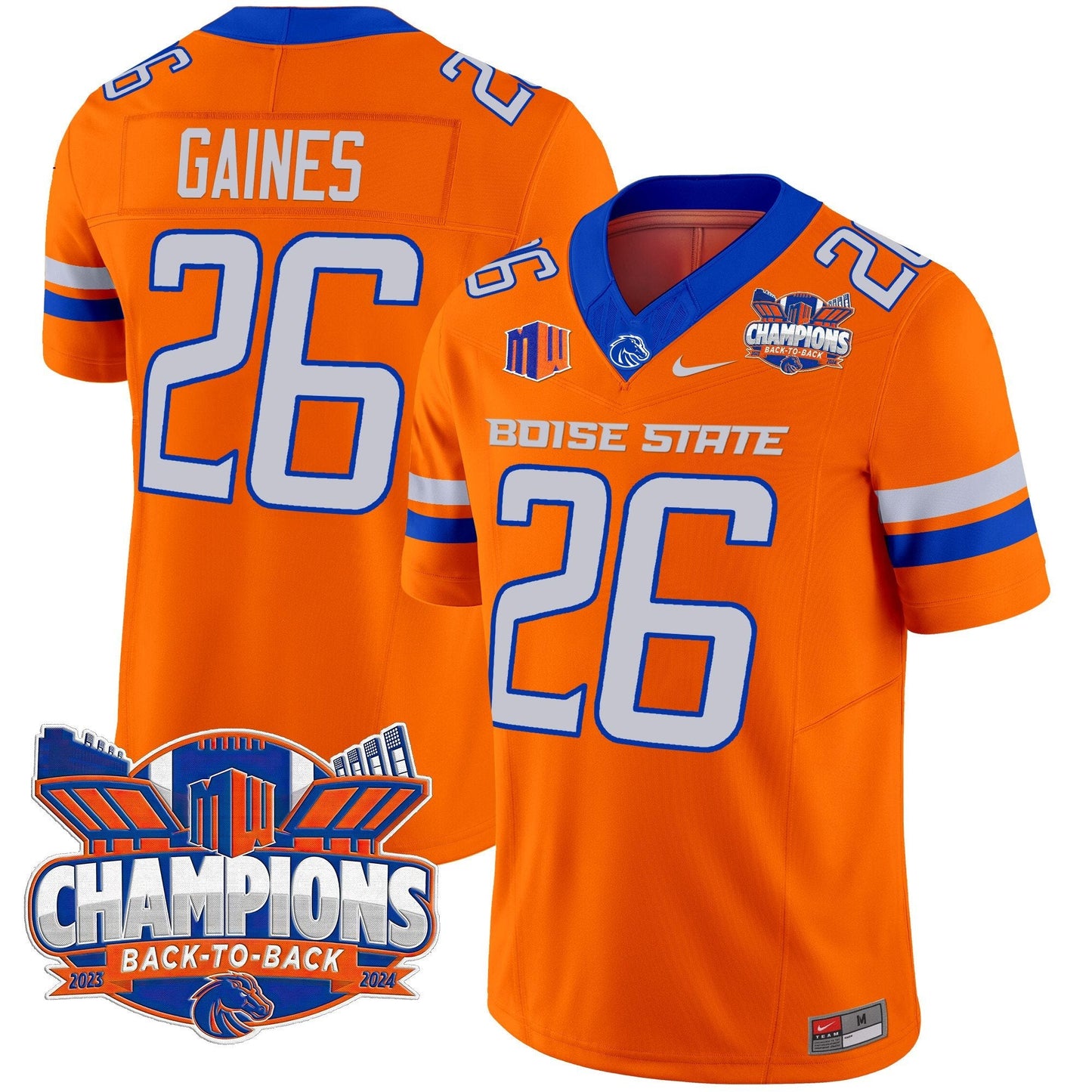 Boise State Broncos 2024 Back To Back Champions Vapor Limited Jersey - All Stitched