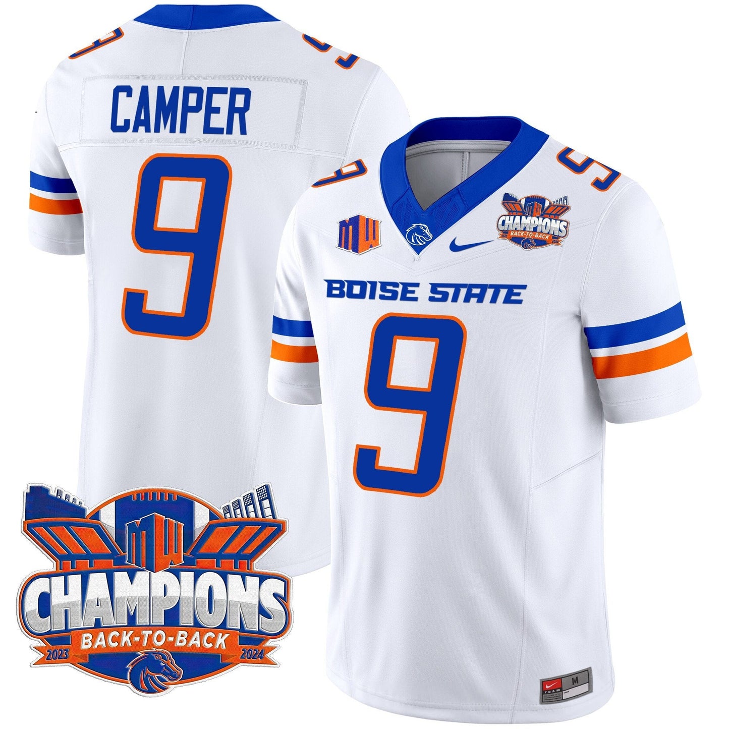 Boise State Broncos 2024 Back To Back Champions Vapor Limited Jersey - All Stitched