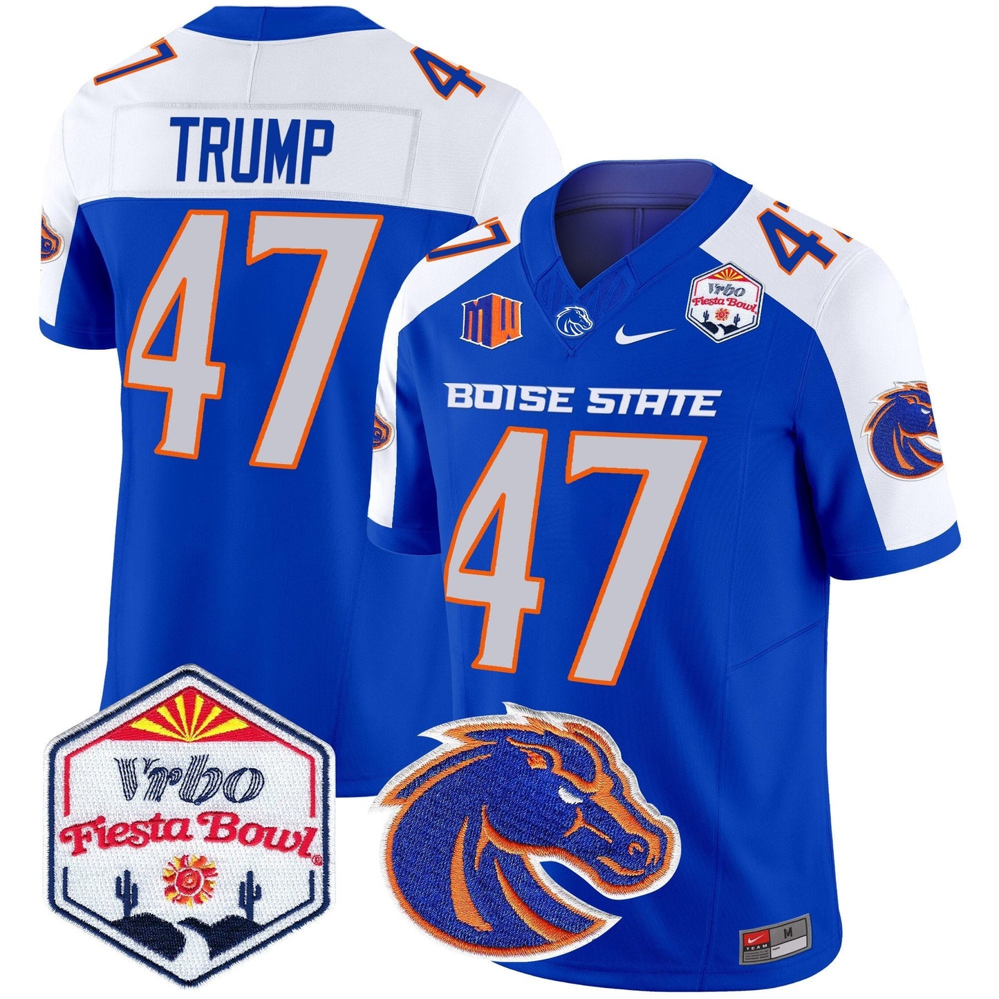 Boise State Broncos 2025 The Fiesta Bowl Patch Vapor Limited Jersey - All Stitched