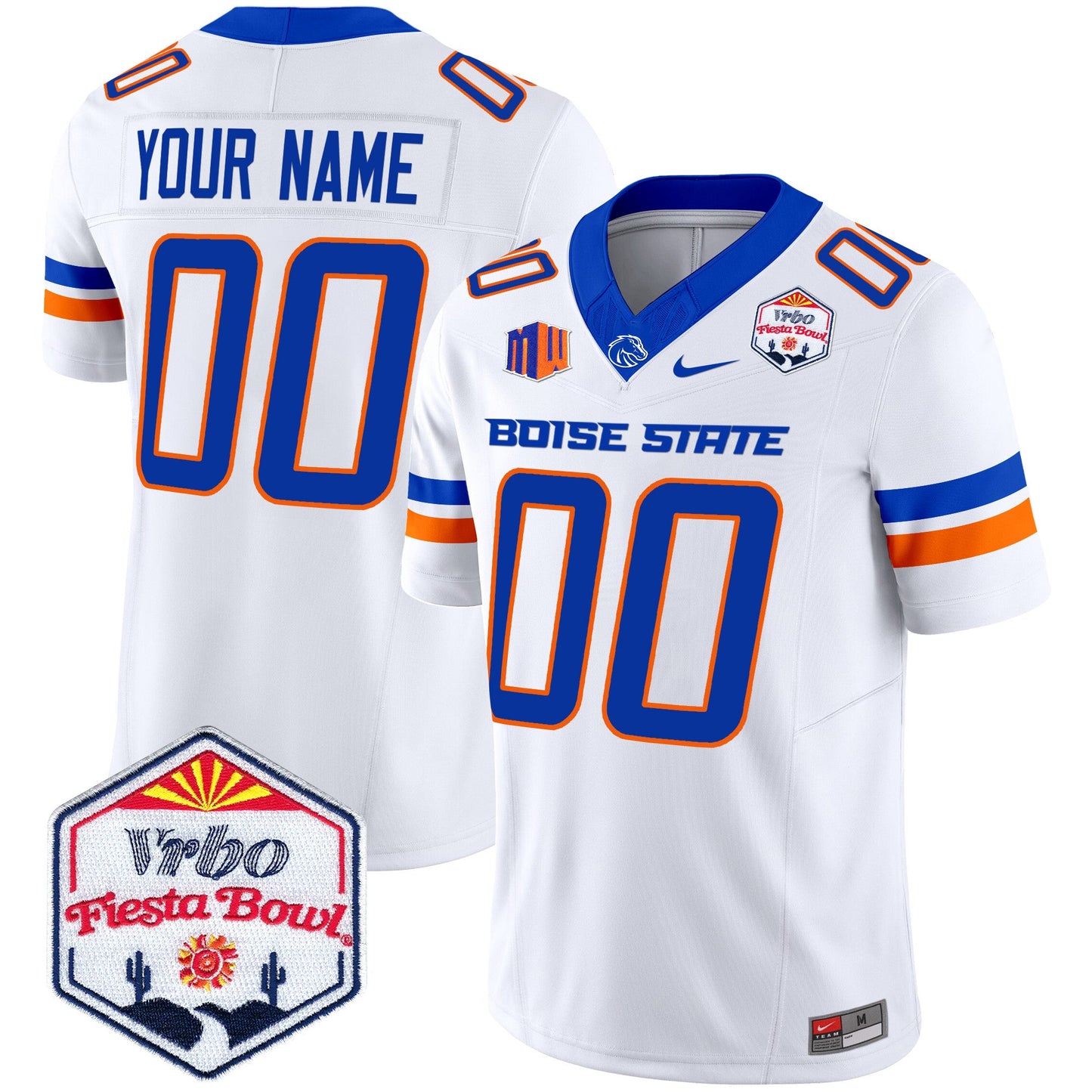 Boise State Broncos 2024 The Fiesta Bowl Patch Vapor Limited Custom Jersey - All Stitched