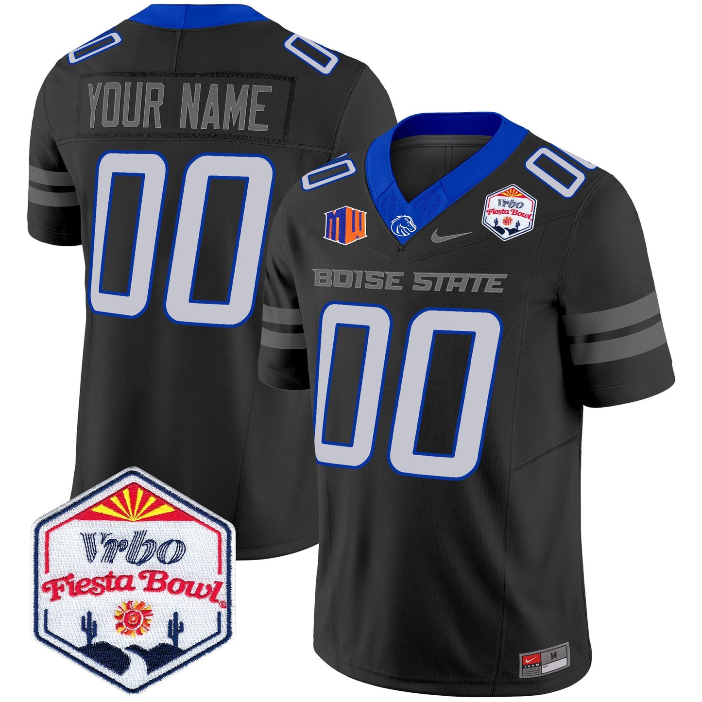 Boise State Broncos 2024 The Fiesta Bowl Patch Vapor Limited Custom Jersey - All Stitched