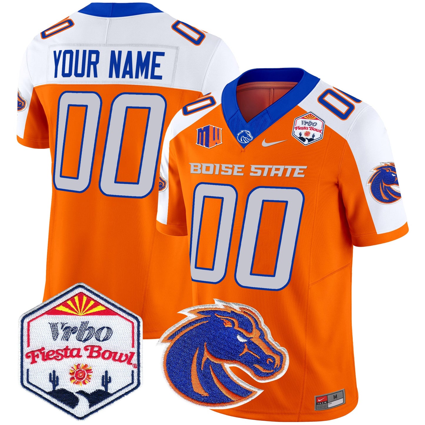 Boise State Broncos 2024 The Fiesta Bowl Patch Vapor Limited Custom Jersey - All Stitched
