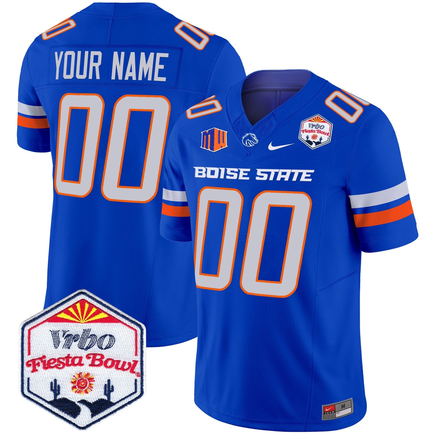 Boise State Broncos 2024 The Fiesta Bowl Patch Vapor Limited Custom Jersey - All Stitched