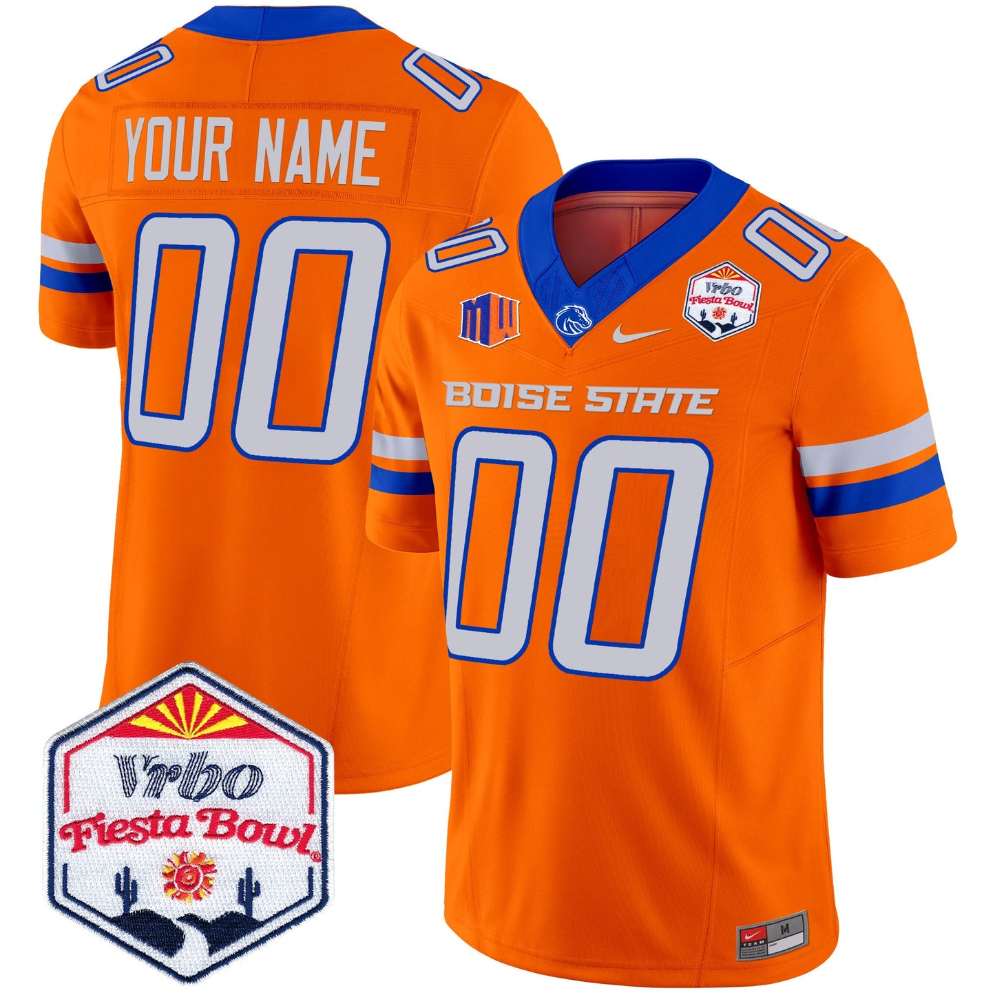 Boise State Broncos 2024 The Fiesta Bowl Patch Vapor Limited Custom Jersey - All Stitched