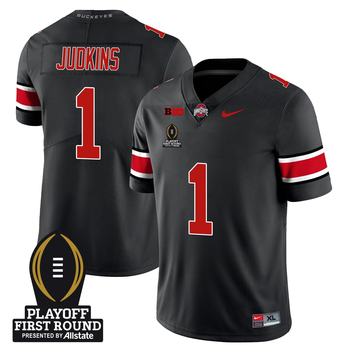 Ohio State Buckeyes Football - Playoff First Round Patch - All Stitched