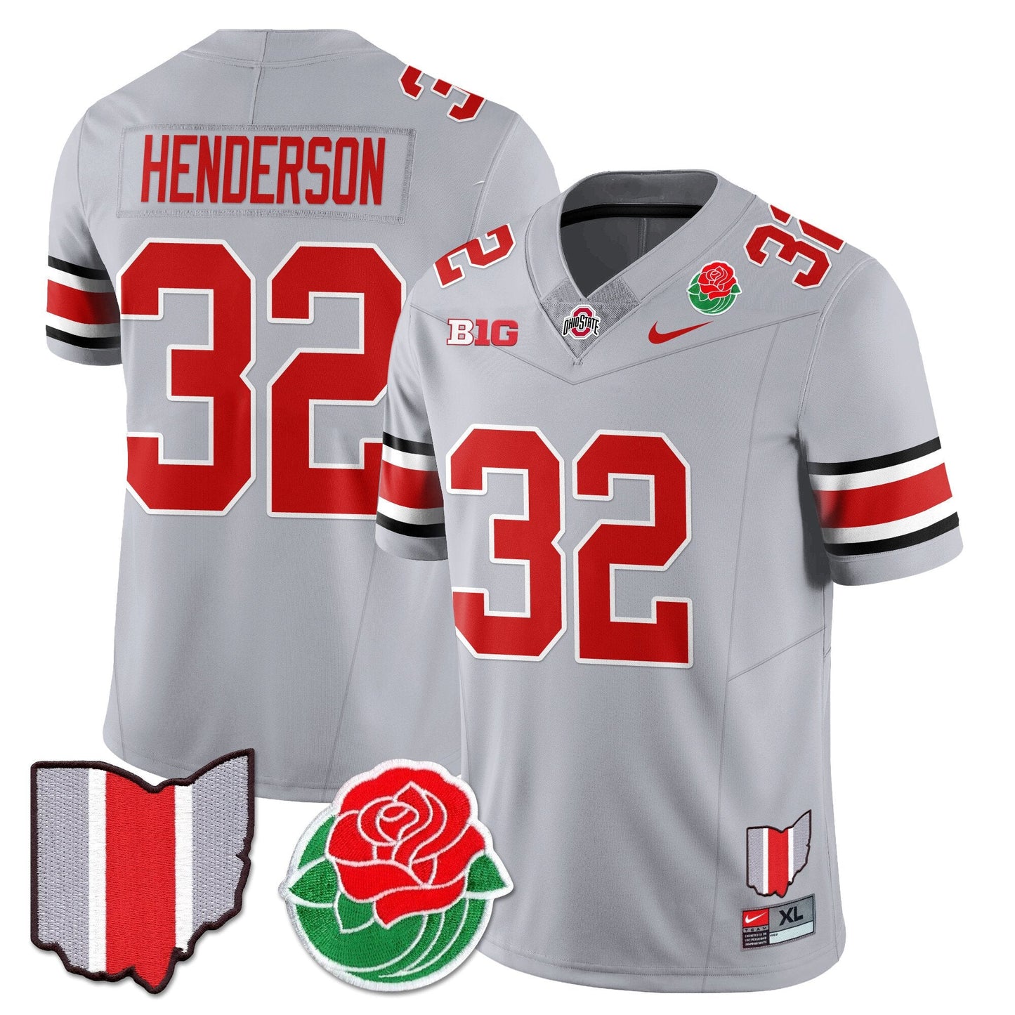 Ohio State Buckeyes 2024 Rose Bowl Jersey - All Stitched