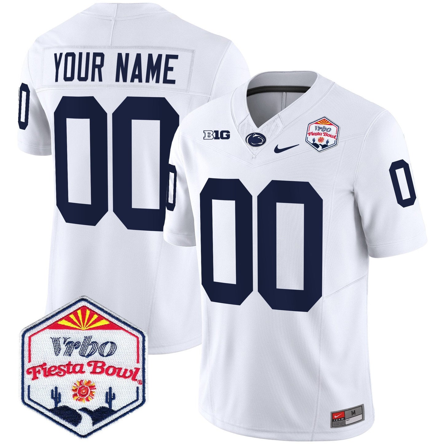 Penn State Nittany Lions 2024 The Fiesta Bowl Patch Vapor Limited Custom Jersey - All Stitched