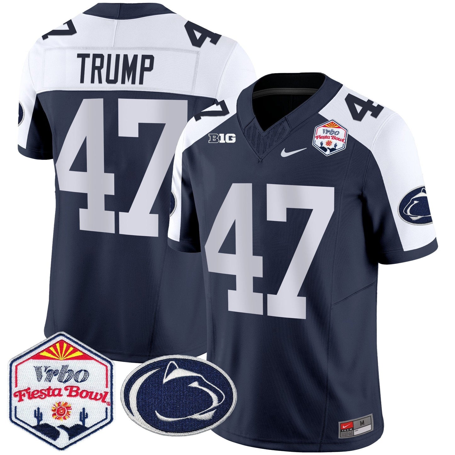 Penn State Nittany Lions 2024 The Fiesta Bowl Patch Vapor Limited Jersey - All Stitched