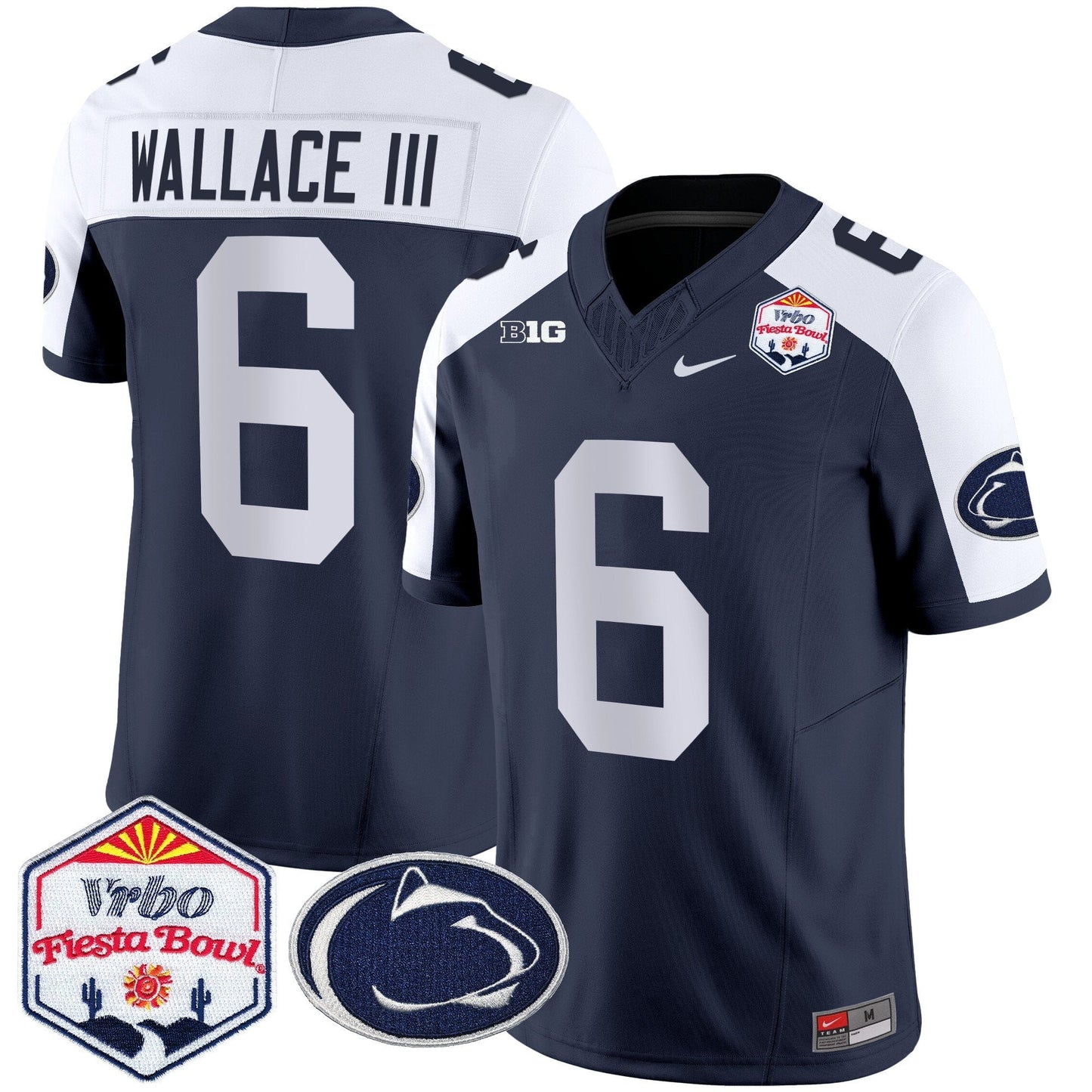 Penn State Nittany Lions 2024 The Fiesta Bowl Patch Vapor Limited Jersey - All Stitched