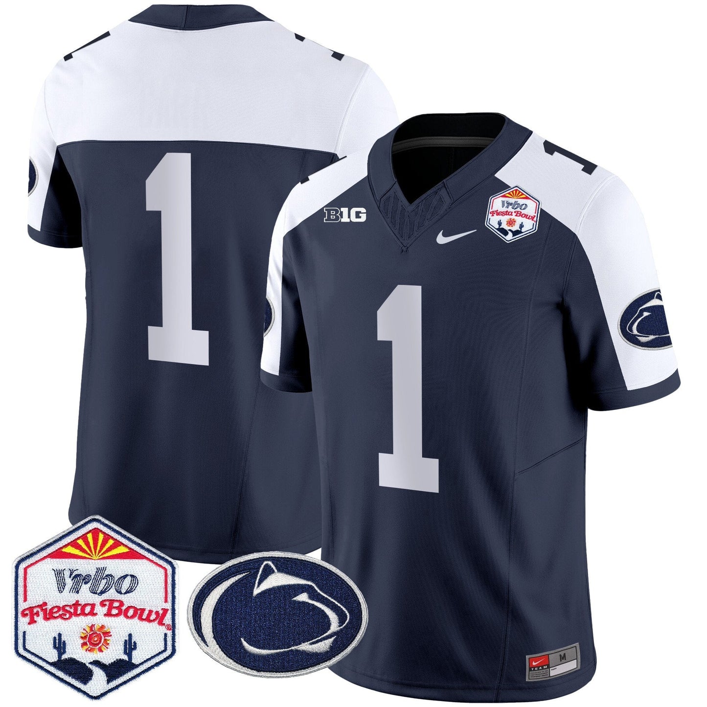 Penn State Nittany Lions 2024 The Fiesta Bowl Patch Vapor Limited Jersey - All Stitched