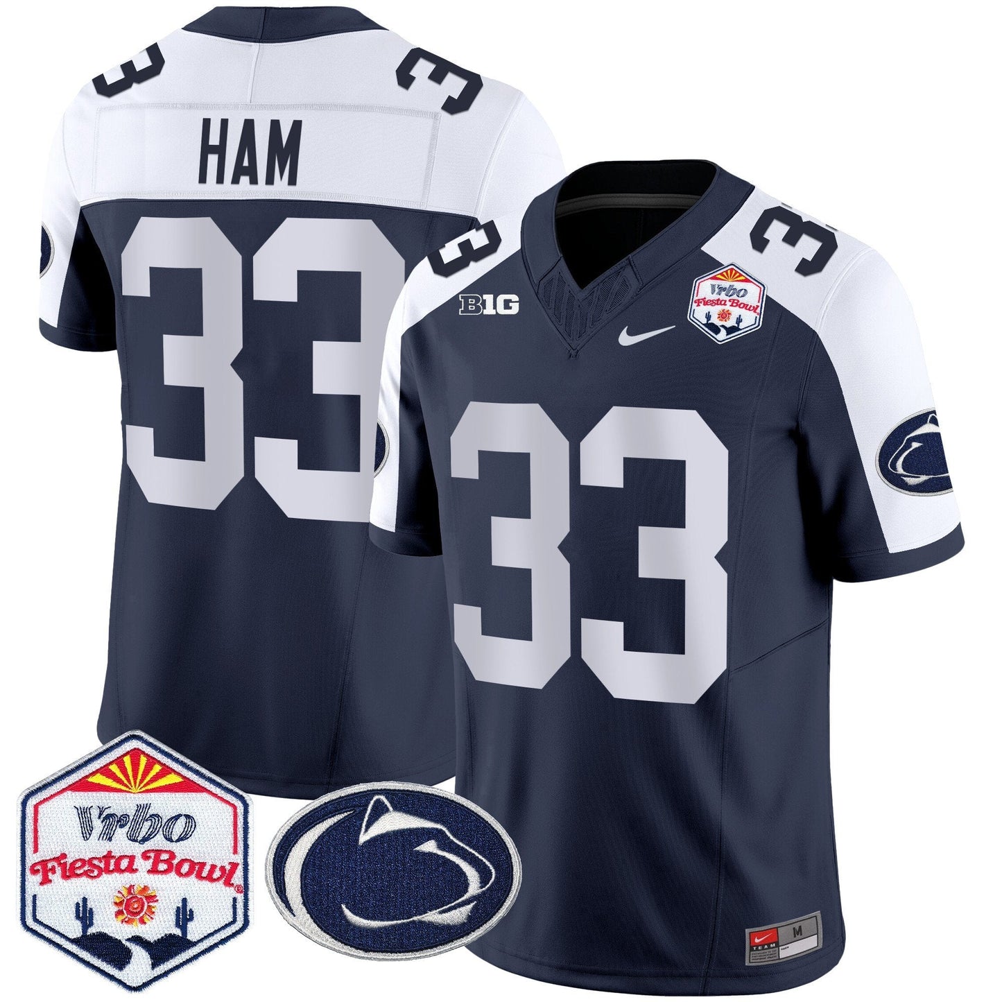 Penn State Nittany Lions 2024 The Fiesta Bowl Patch Vapor Limited Jersey - All Stitched