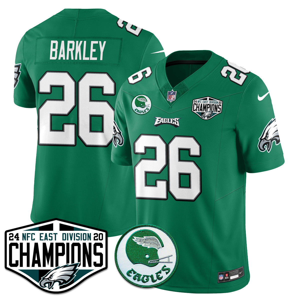 Philadelphia Ealges 2024 NFC East Division Champions Jersey - All Stitched