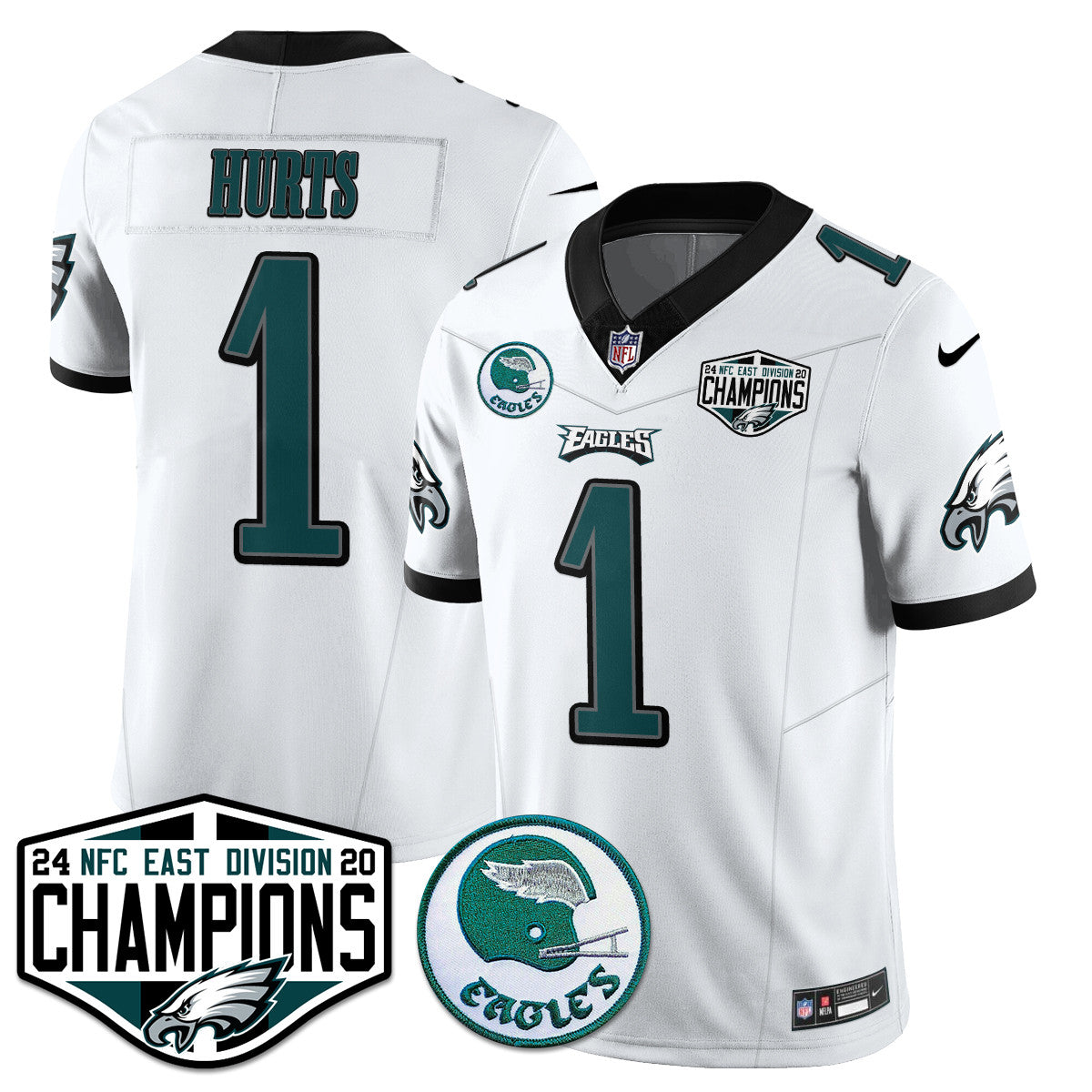 Philadelphia Ealges 2024 NFC East Division Champions Jersey - All Stitched