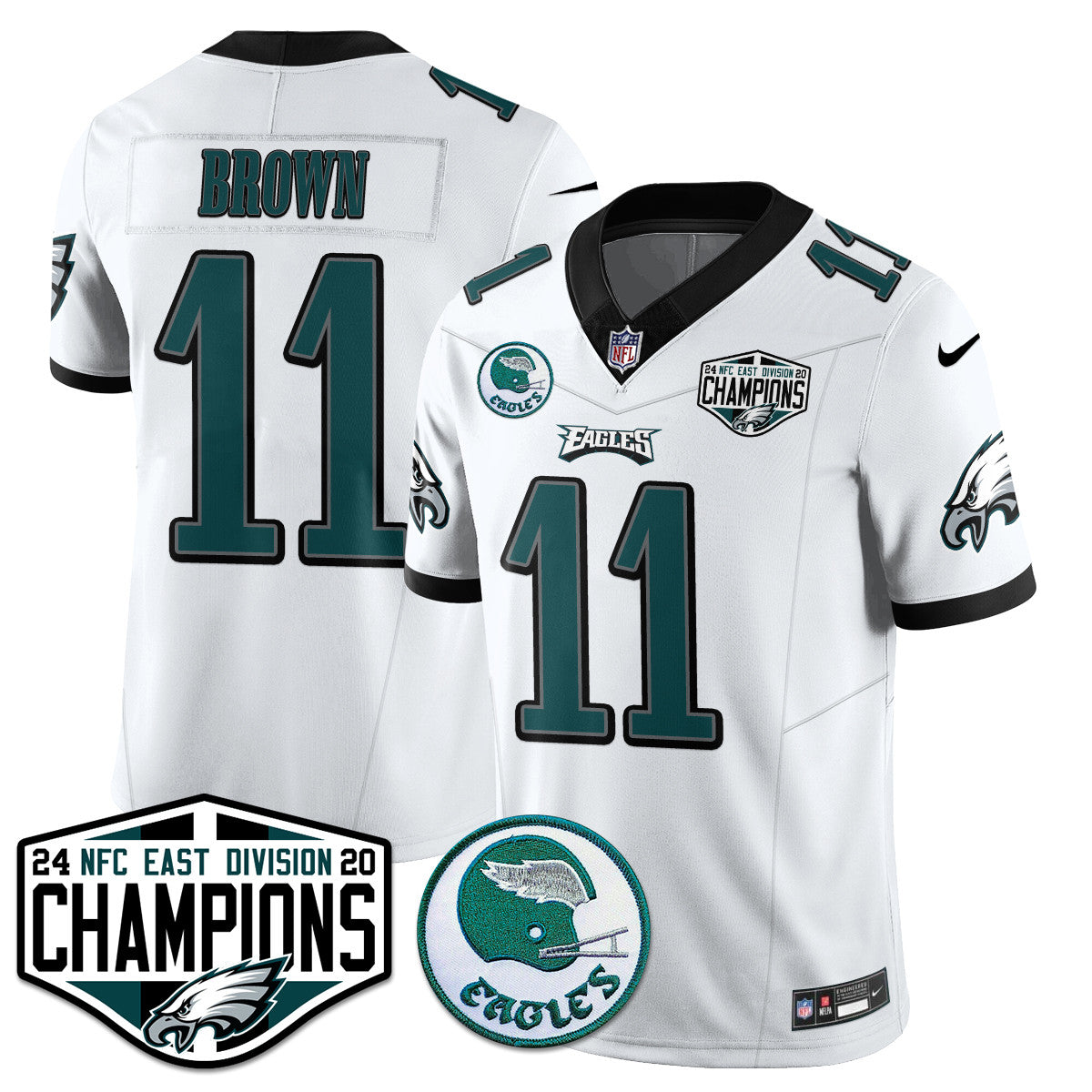 Philadelphia Ealges 2024 NFC East Division Champions Jersey - All Stitched