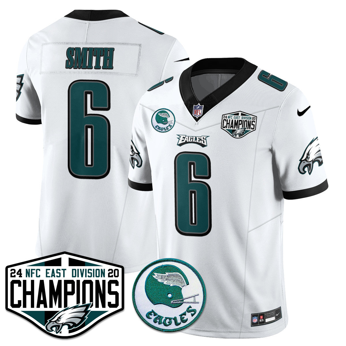 Philadelphia Ealges 2024 NFC East Division Champions Jersey - All Stitched