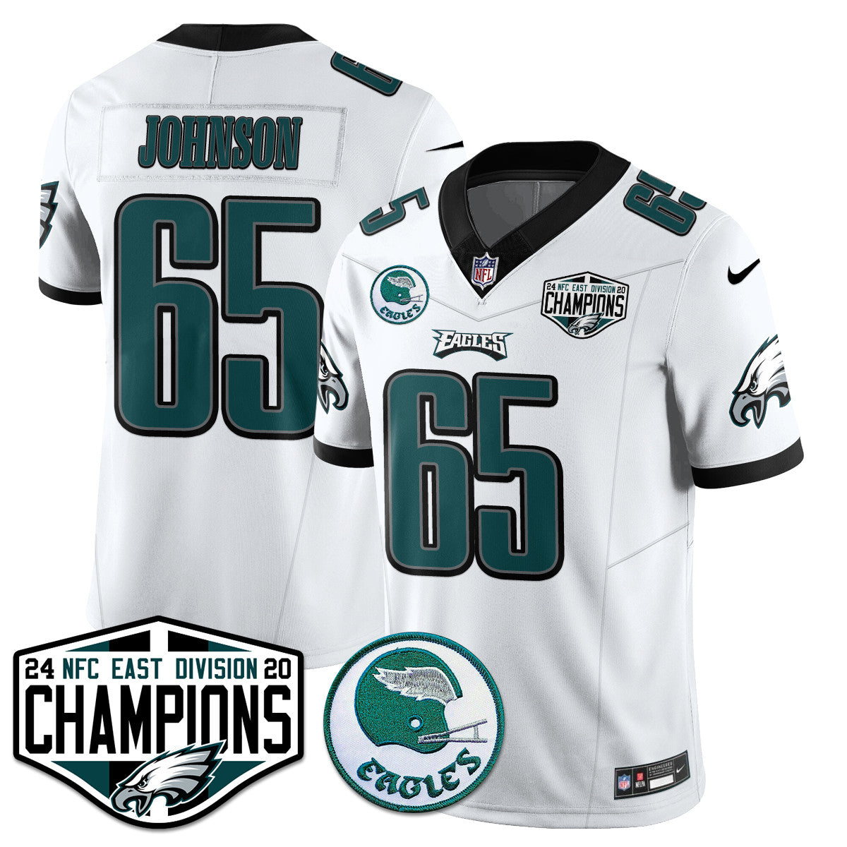 Philadelphia Ealges 2024 NFC East Division Champions Jersey - All Stitched