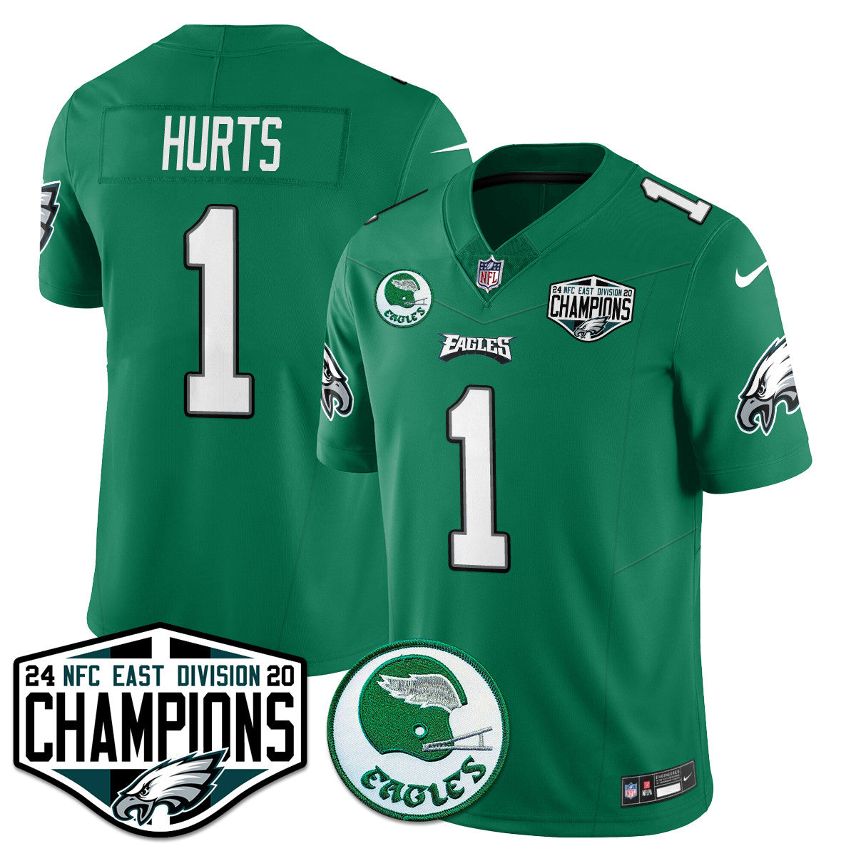 Philadelphia Ealges 2024 NFC East Division Champions Jersey - All Stitched