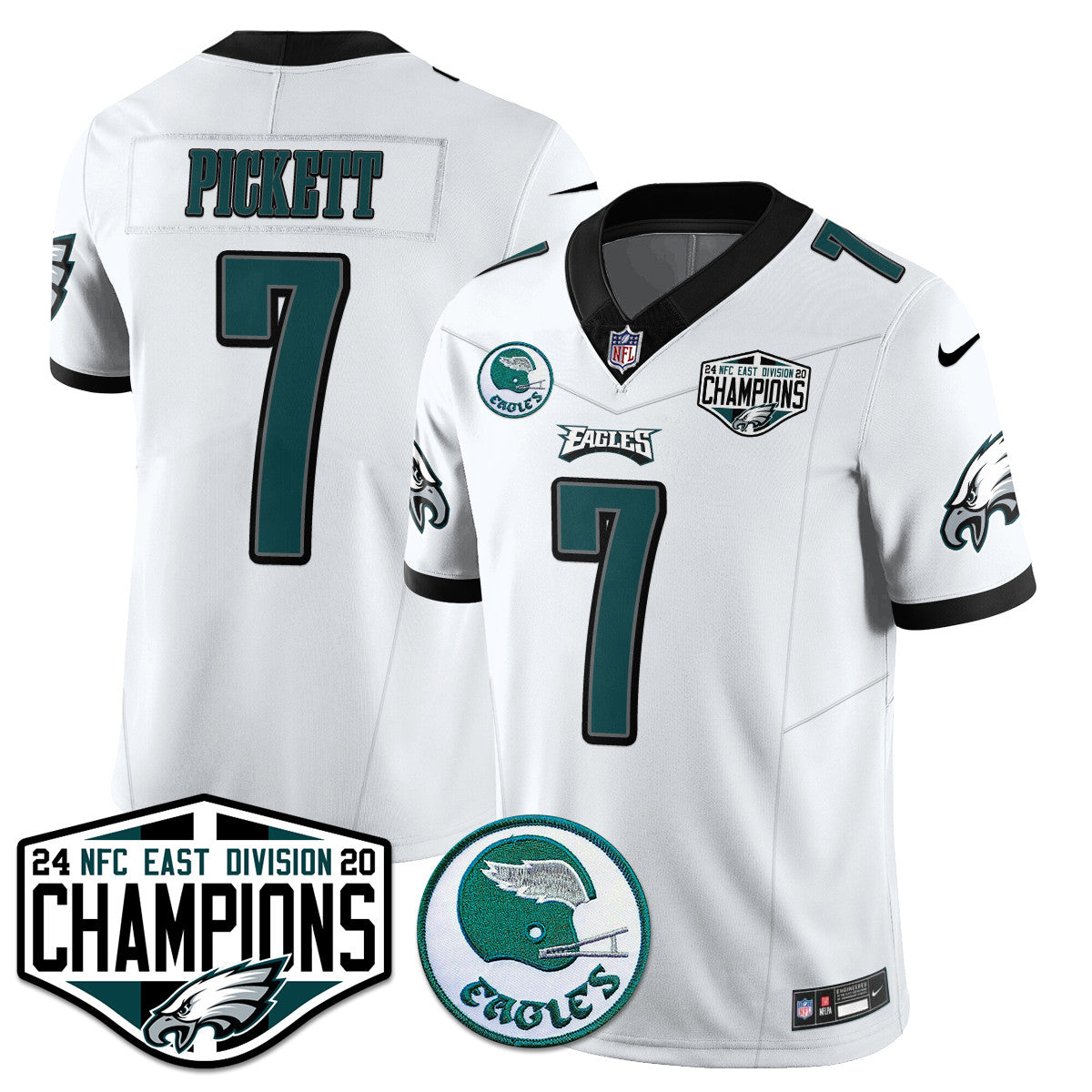 Philadelphia Ealges 2024 NFC East Division Champions Jersey - All Stitched