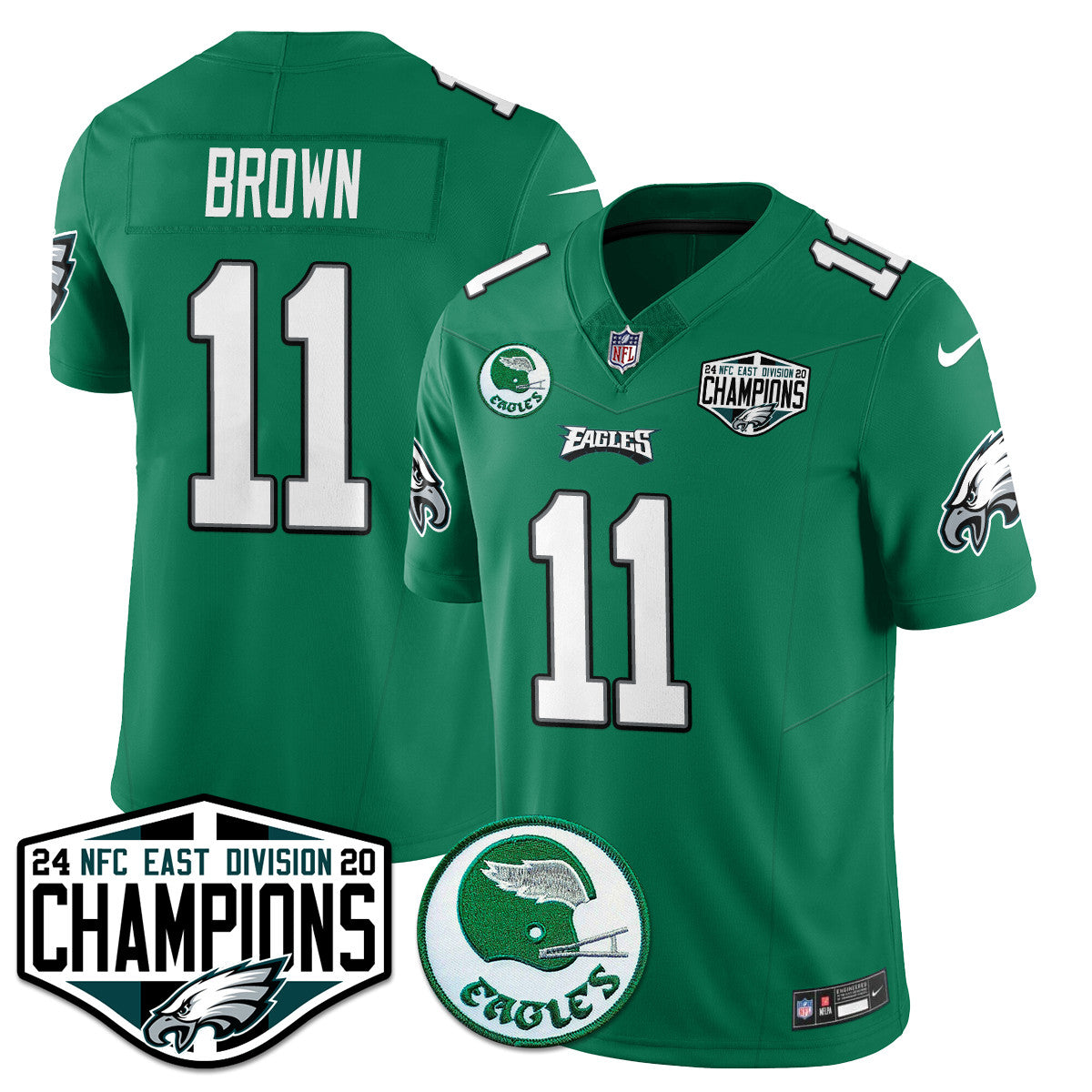Philadelphia Ealges 2024 NFC East Division Champions Jersey - All Stitched