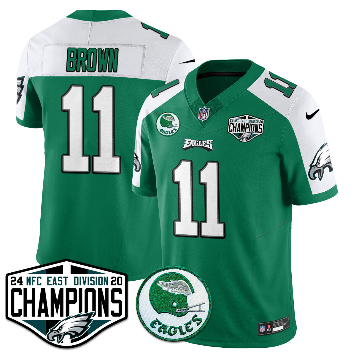 Philadelphia Ealges 2024 NFC East Division Champions Jersey - All Stitched