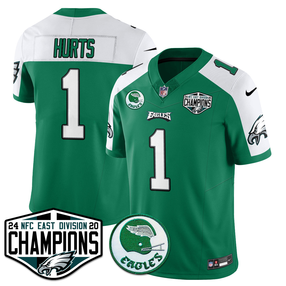 Philadelphia Ealges 2024 NFC East Division Champions Jersey - All Stitched