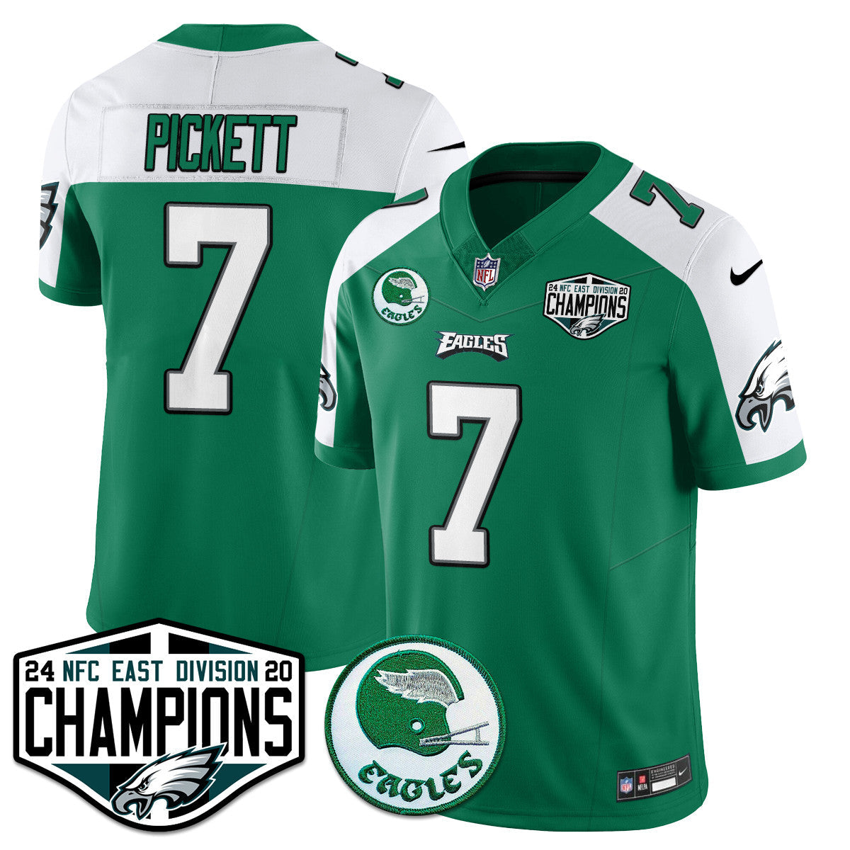 Philadelphia Ealges 2024 NFC East Division Champions Jersey - All Stitched
