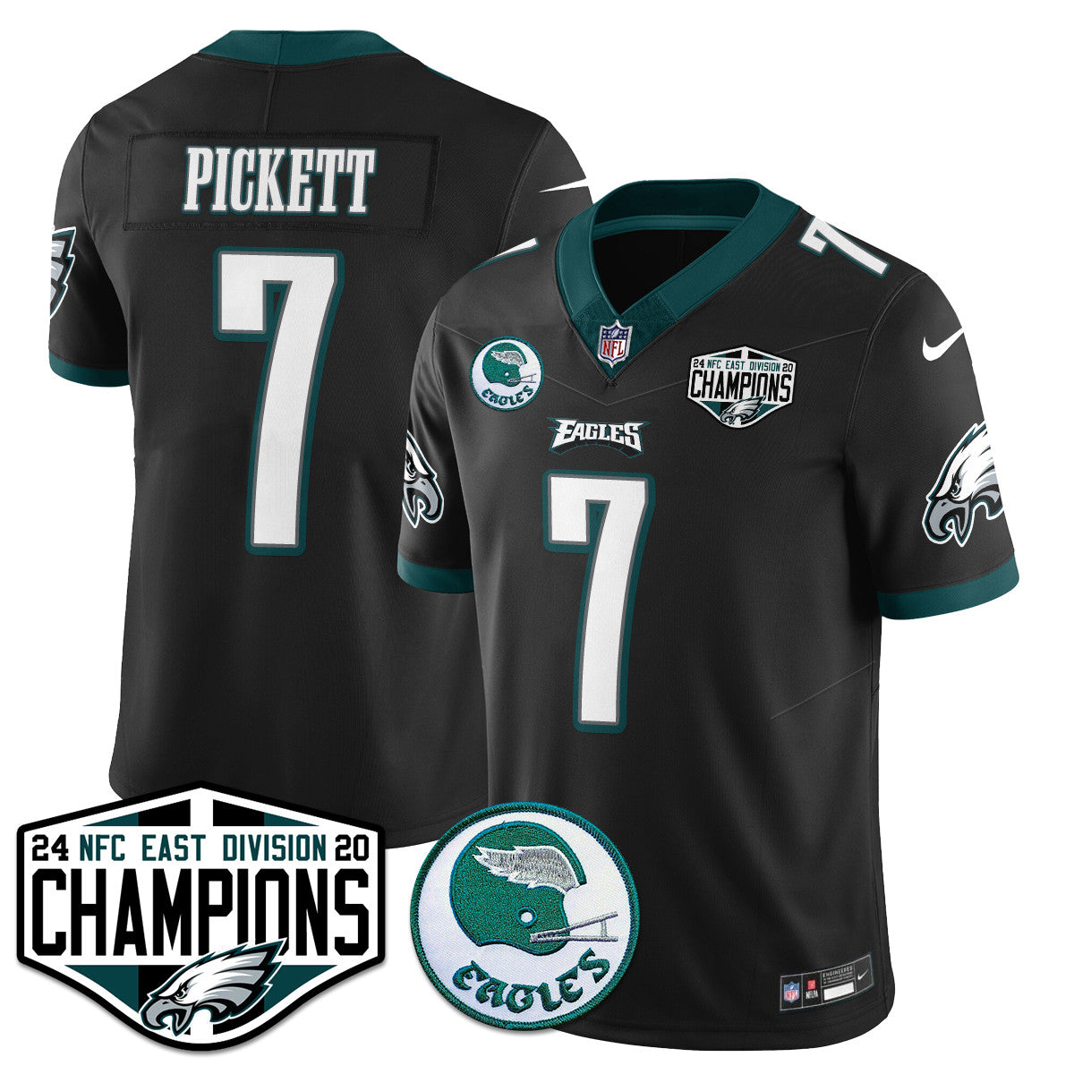 Philadelphia Ealges 2024 NFC East Division Champions Jersey - All Stitched