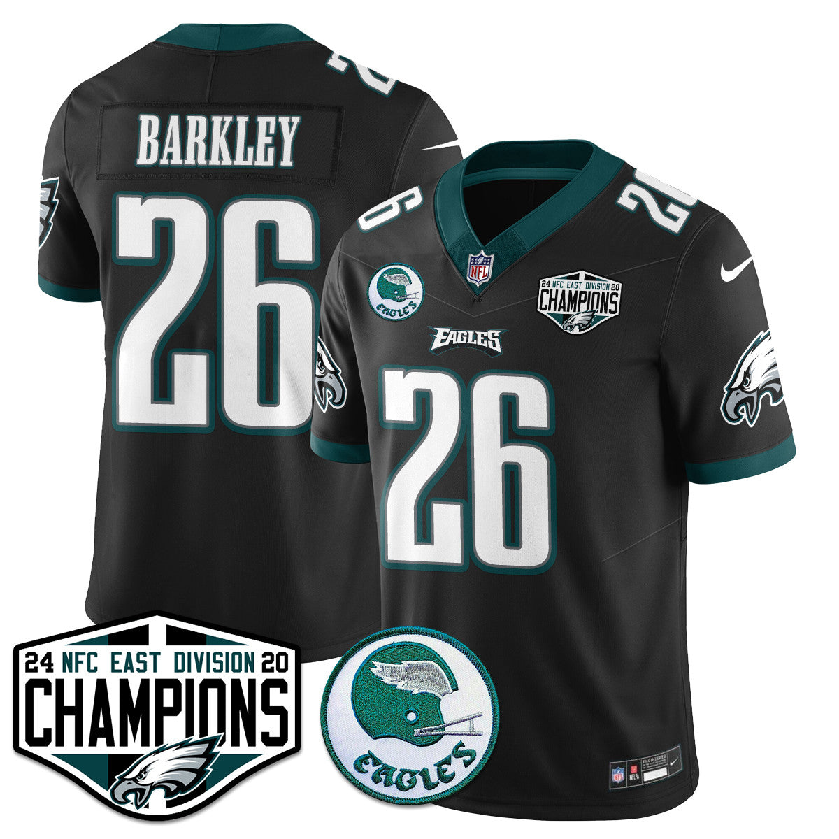 Philadelphia Ealges 2024 NFC East Division Champions Jersey - All Stitched