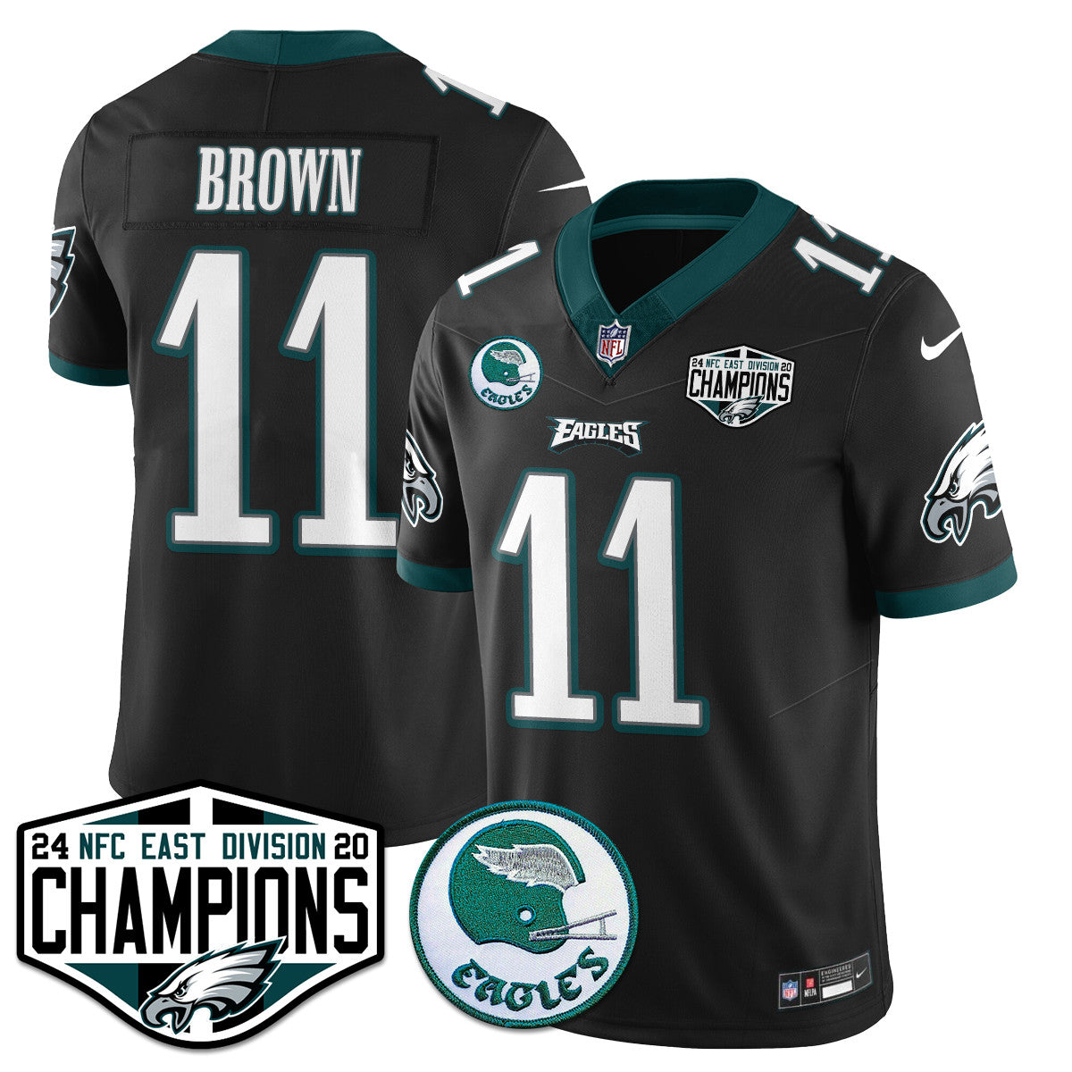 Philadelphia Ealges 2024 NFC East Division Champions Jersey - All Stitched