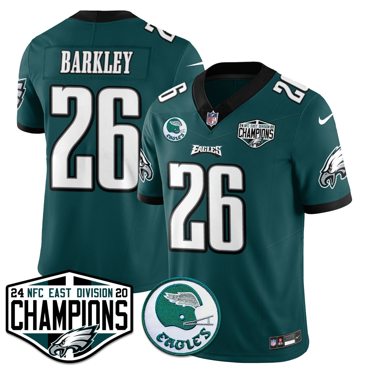 Philadelphia Ealges 2024 NFC East Division Champions Jersey - All Stitched