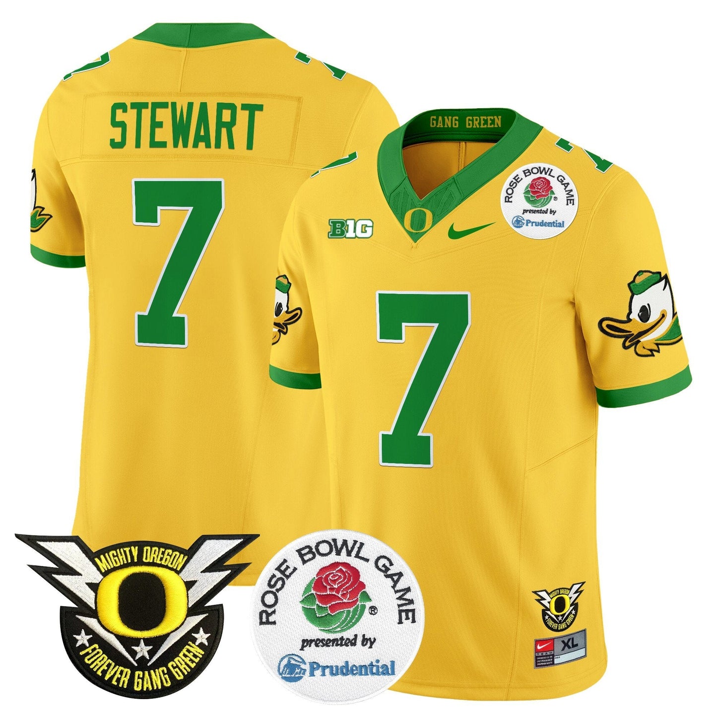 Oregon Ducks 2024 Rose Bowl Vapor Limited Jersey - All Stitched