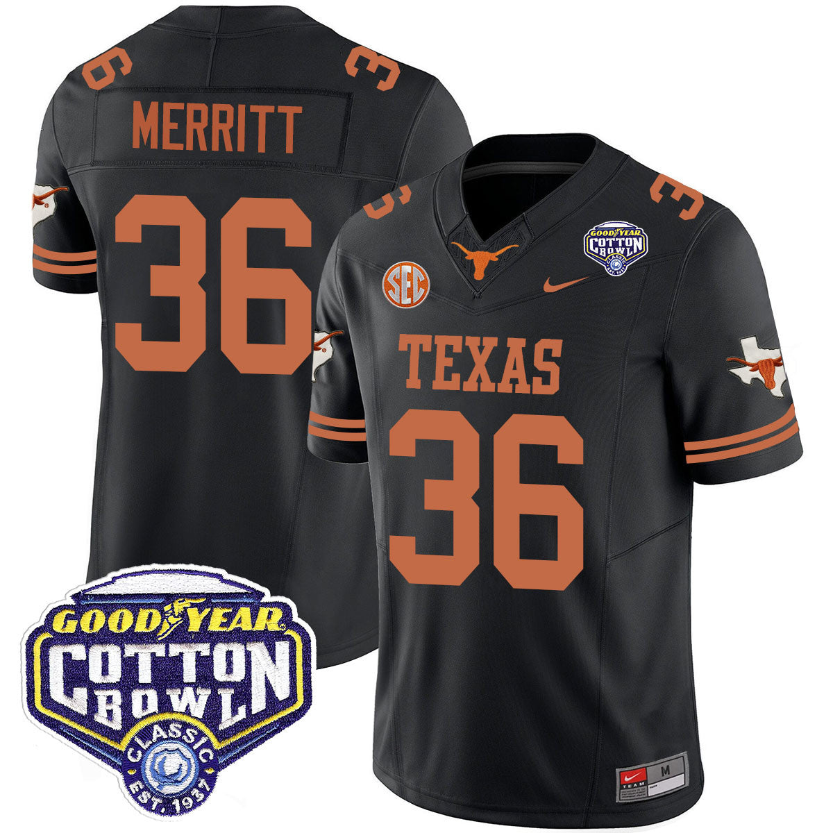 Texas Longhorns 2024 Cotton Bowl Classic Jersey - All Stitched