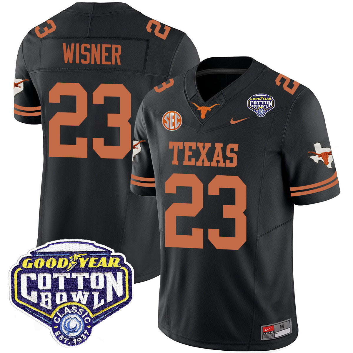 Texas Longhorns 2024 Cotton Bowl Classic Jersey - All Stitched