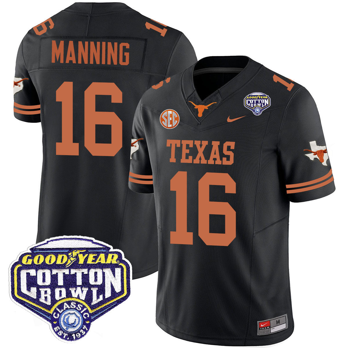 Texas Longhorns 2024 Cotton Bowl Classic Jersey - All Stitched