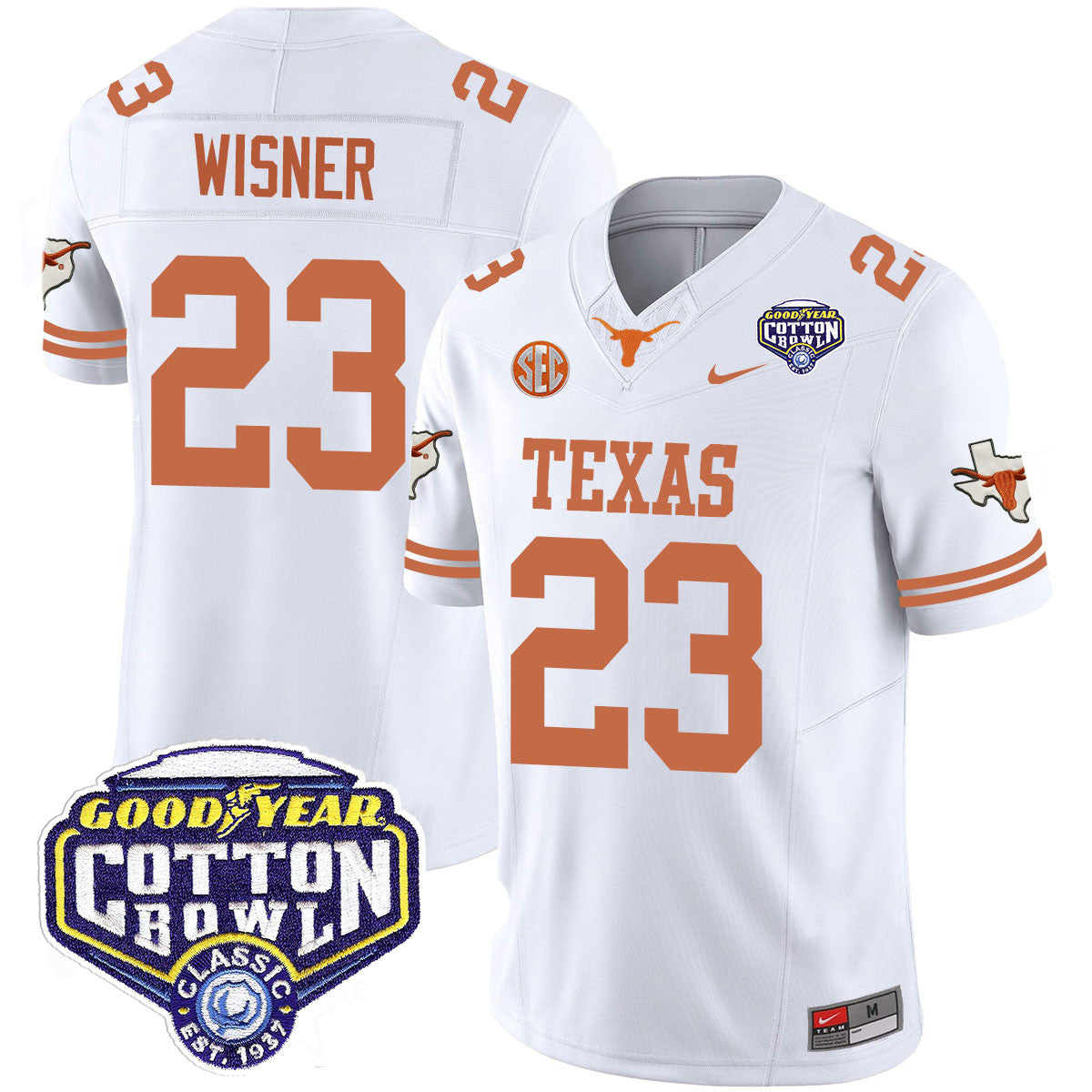 Texas Longhorns 2024 Cotton Bowl Classic Jersey - All Stitched