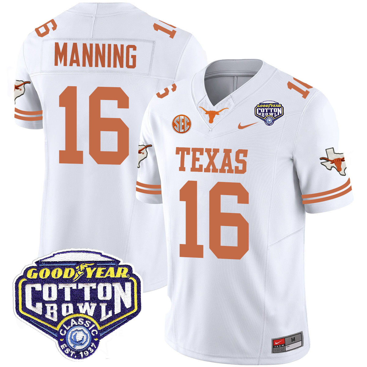 Texas Longhorns 2024 Cotton Bowl Classic Jersey - All Stitched