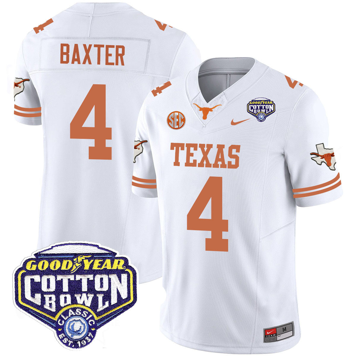 Texas Longhorns 2024 Cotton Bowl Classic Jersey - All Stitched