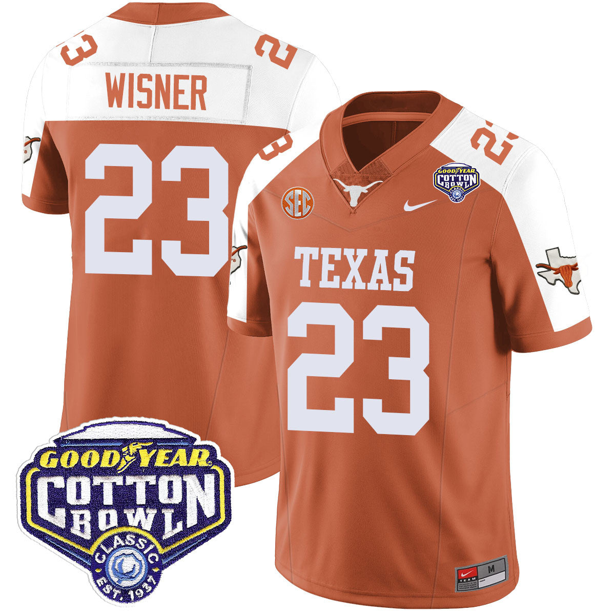 Texas Longhorns 2024 Cotton Bowl Classic Jersey - All Stitched