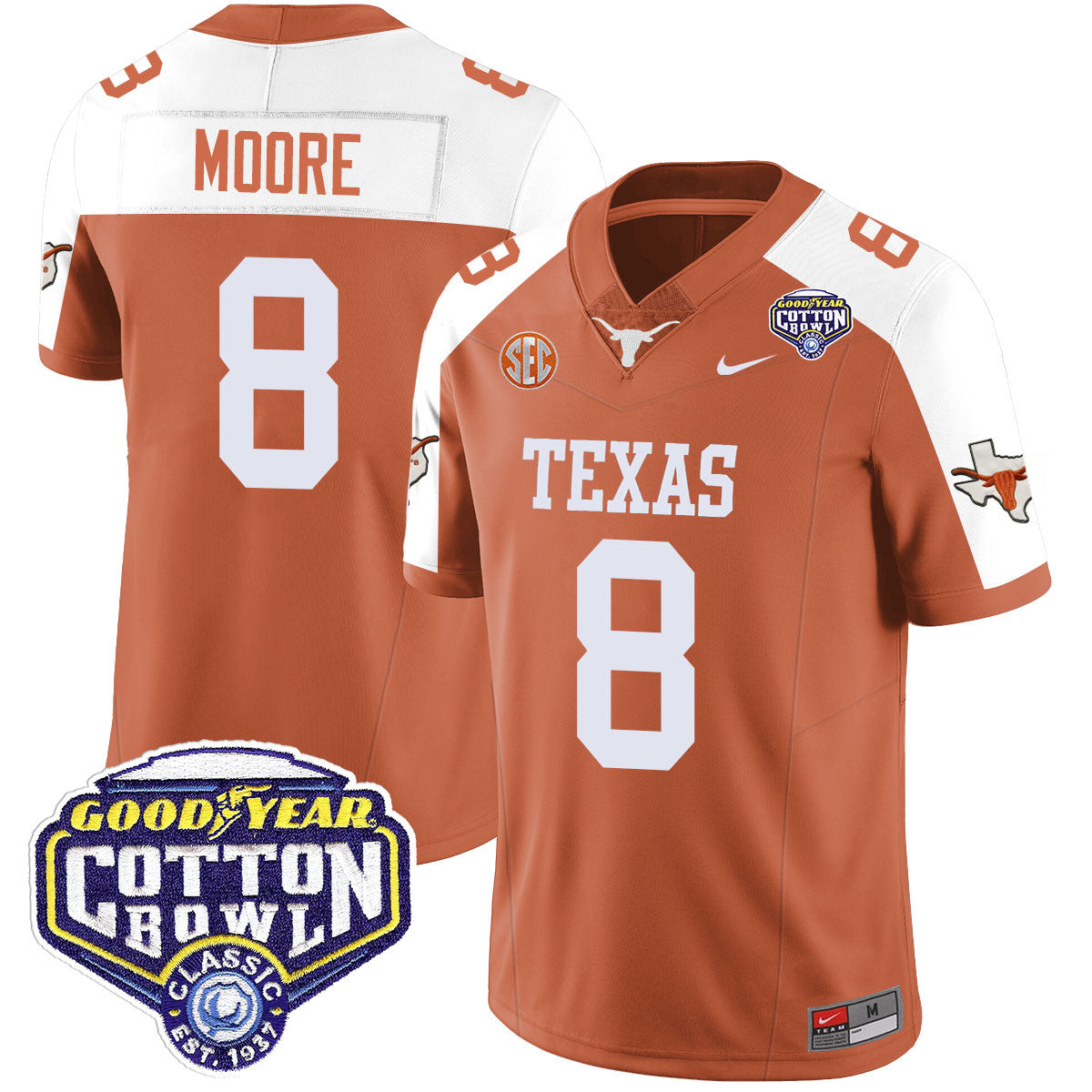 Texas Longhorns 2024 Cotton Bowl Classic Jersey - All Stitched