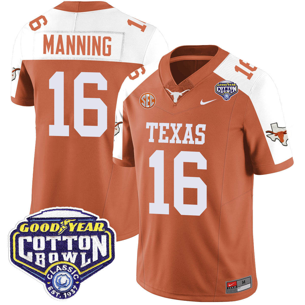 Texas Longhorns 2024 Cotton Bowl Classic Jersey - All Stitched