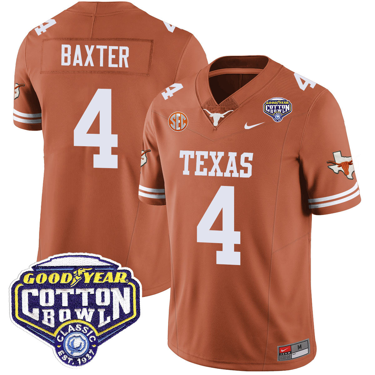 Texas Longhorns 2024 Cotton Bowl Classic Jersey - All Stitched