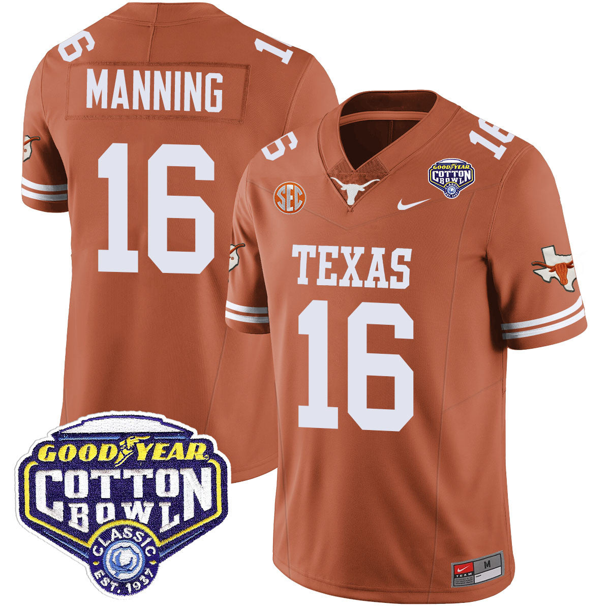 Texas Longhorns 2024 Cotton Bowl Classic Jersey - All Stitched