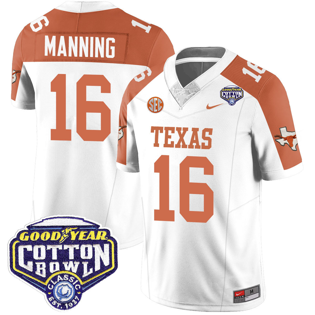 Texas Longhorns 2024 Cotton Bowl Classic Jersey - All Stitched