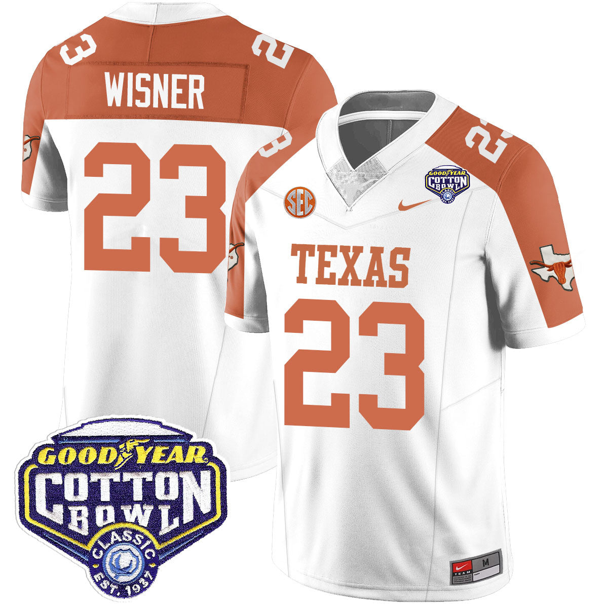 Texas Longhorns 2024 Cotton Bowl Classic Jersey - All Stitched