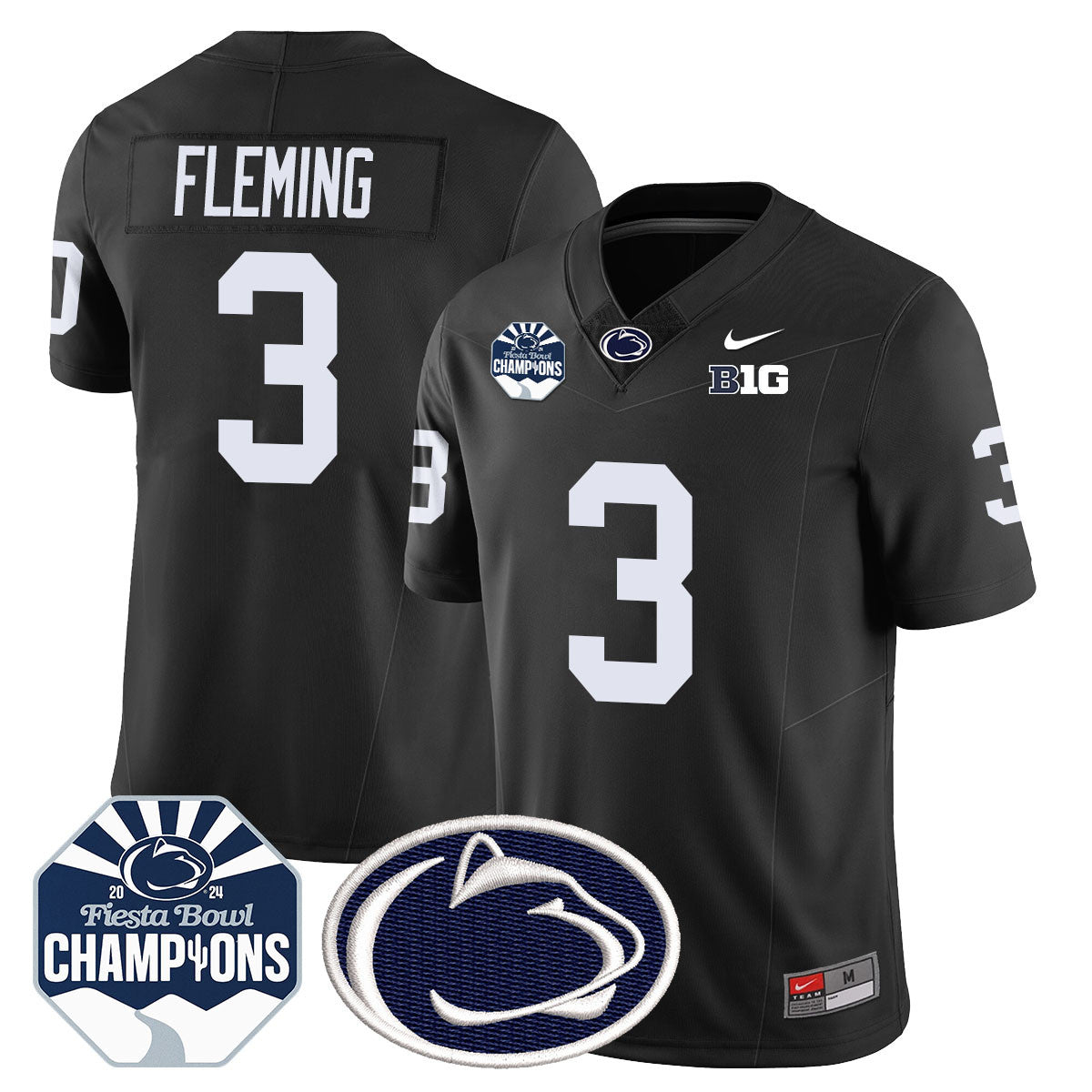Penn State Nittany Lions 2024 Fiesta Bowl Champions Jersey - All Stitched