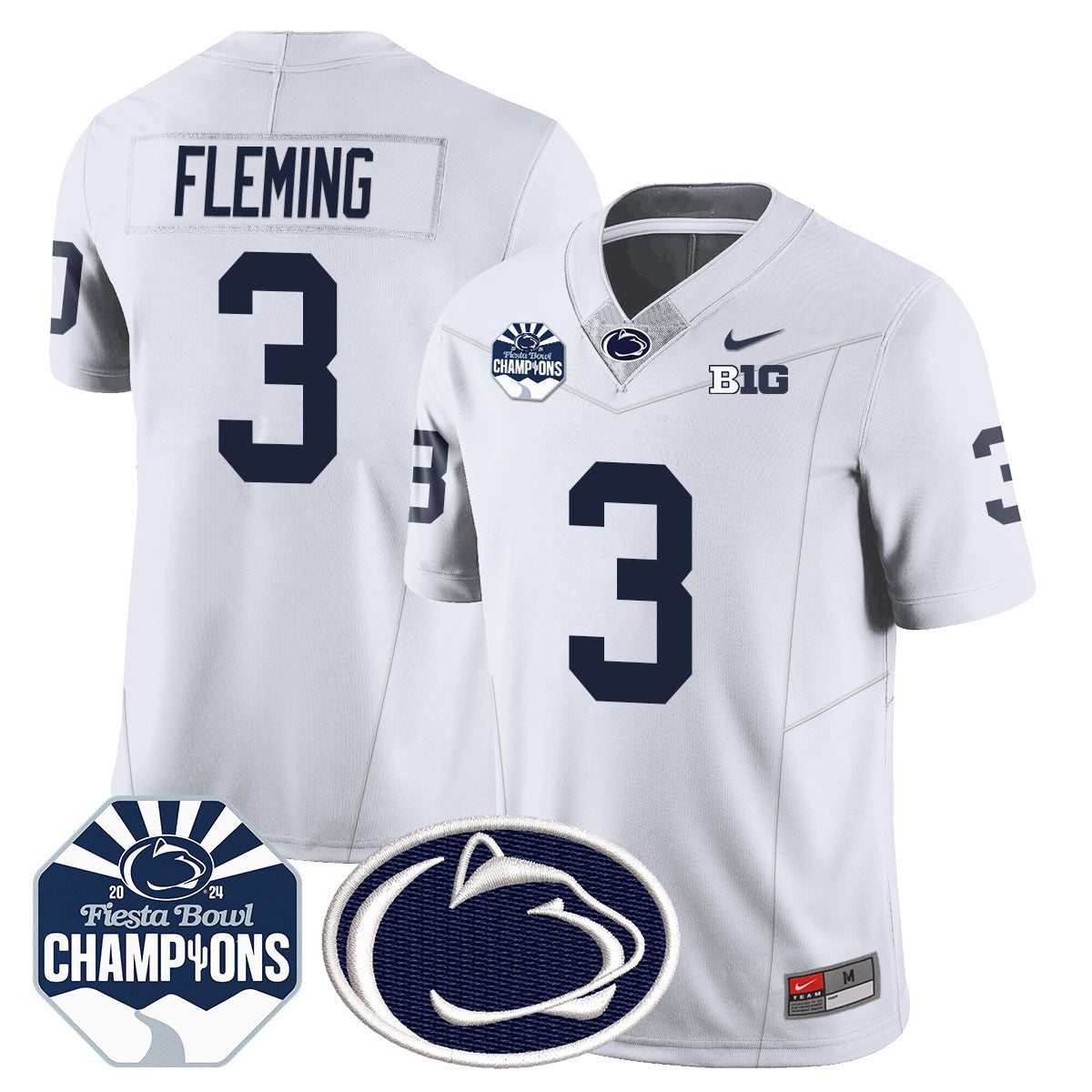Penn State Nittany Lions 2024 Fiesta Bowl Champions Jersey - All Stitched
