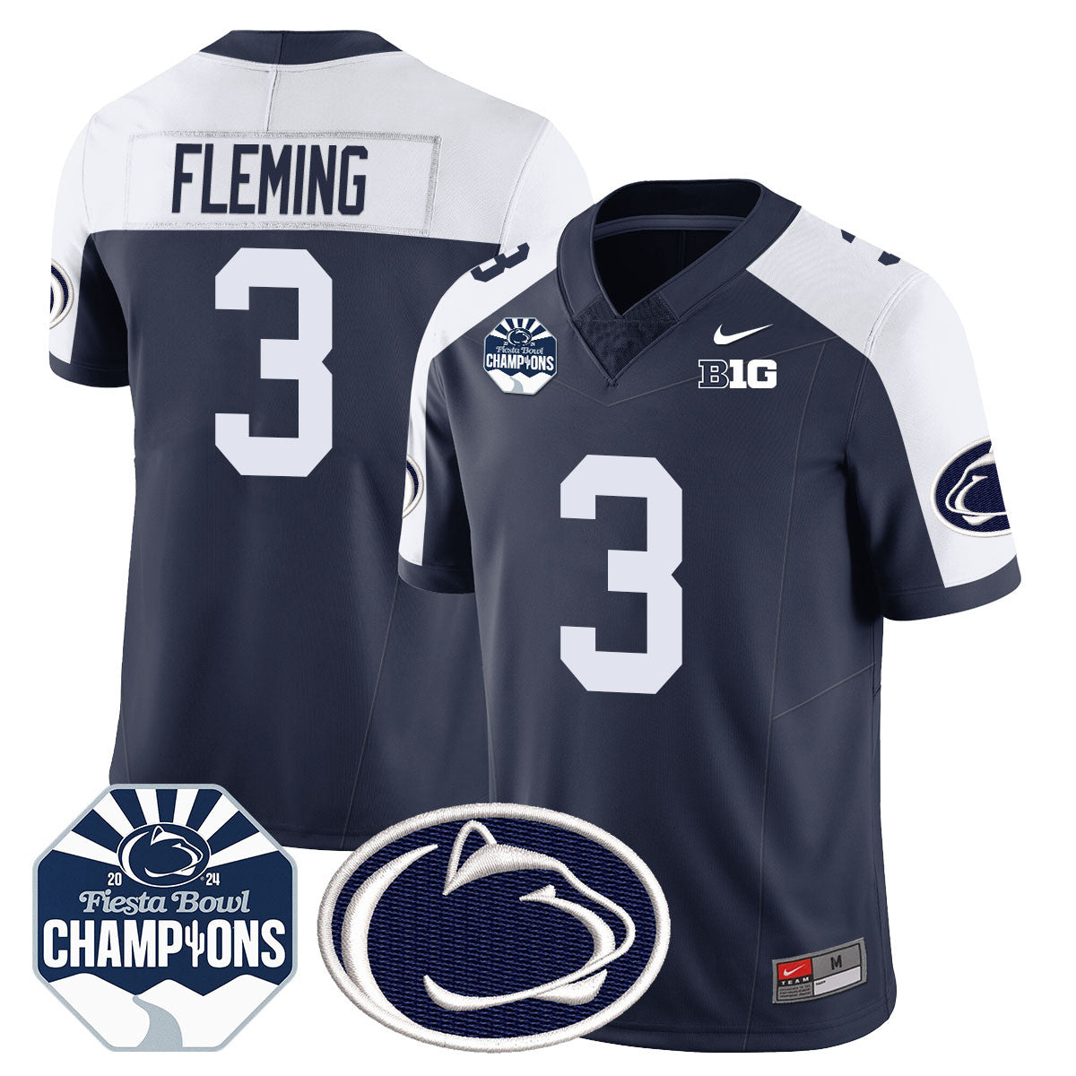 Penn State Nittany Lions 2024 Fiesta Bowl Champions Jersey - All Stitched