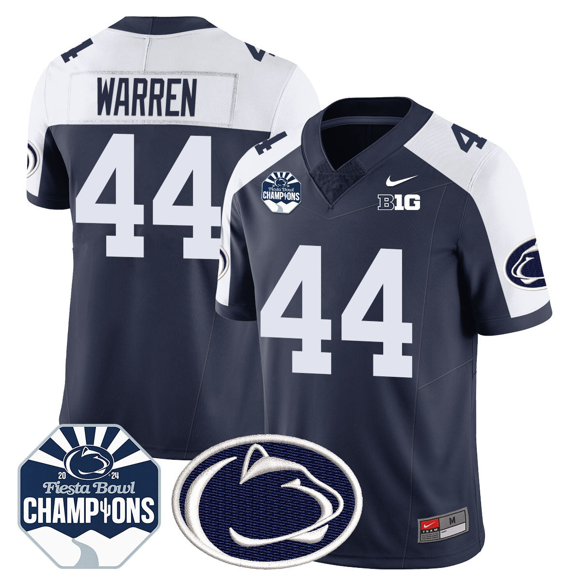 Penn State Nittany Lions 2024 Fiesta Bowl Champions Jersey - All Stitched
